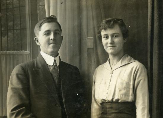A photo of a couple in the Archives
