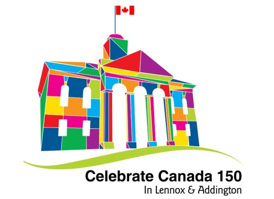 Celebrate Canada 150 in Lennox and Addington Logo
