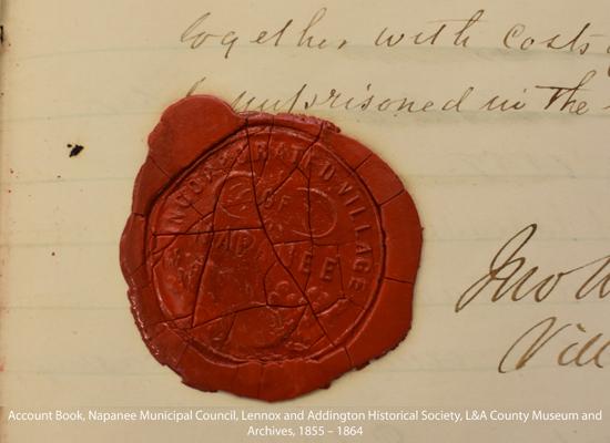 Village of Napanee Incorporated wax seal