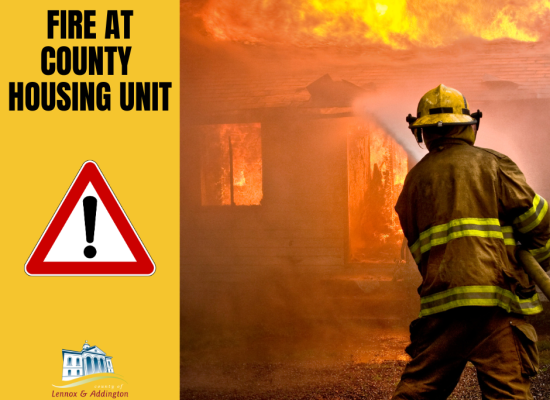 Fire at County Housing Unit