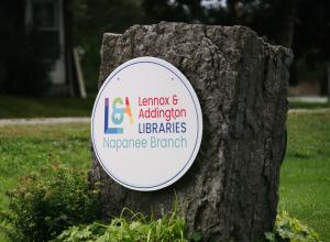 Sign in front of Napanee Branch Library